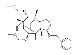 (3R,3aS,4S,5S,7R,8R,9S,9aR,12S)-3-(benzyloxy)-5,8-bis(methoxymethoxy)-4,7,9,12-tetramethyl-7-vinyldecahydro-4,9a-propanocyclopenta[8]annulene Structure