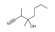 3-hydroxy-2,3-dimethylheptanenitrile结构式