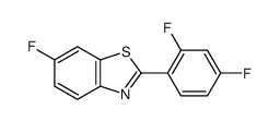 2-(2,4-difluorophenyl)-6-fluoro-1,3-benzothiazole结构式