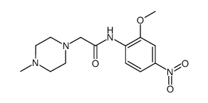 1-[(2-methoxy-4-nitrophenyl)carbamoyl]methyl-4-methylpiperazine结构式