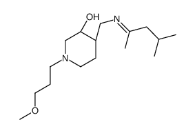 (3S,4S)-1-(3-methoxypropyl)-4-[(4-methylpentan-2-ylideneamino)methyl]piperidin-3-ol结构式