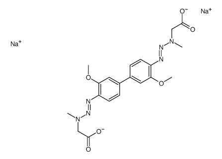 disodium N,N'-[(3,3'-dimethoxy[1,1'-biphenyl]-4,4'-diyl)bisazo]bis[N-methylaminoacetate] Structure