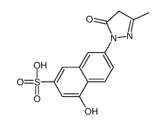 7-(4,5-dihydro-3-methyl-5-oxo-1H-pyrazol-1-yl)-4-hydroxynaphthalene-2-sulphonic acid结构式