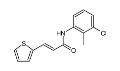 2-Propenamide, N-(3-chloro-2-methylphenyl)-3-(2-thienyl)-, (2E) Structure