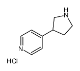 4-(吡咯烷-3-基)吡啶盐酸盐结构式