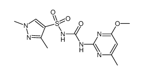 N-[(4-Methoxy-6-methylpyrimidin-2-yl)aminocarbonyl]-1,3-dimethylpyrazol-4-sulfonamide结构式