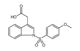 1-[(4-methoxyphenyl)sulfonyl]-1H-3-indole-3-acetic acid结构式