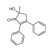 5-hydroxy-5-methyl-2,3-diphenylcyclopent-2-en-1-one结构式