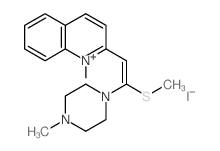 1-methyl-2-[(Z)-2-(4-methylpiperazin-1-yl)-2-methylsulfanyl-ethenyl]-2H-quinoline结构式