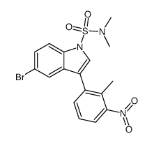 5-Bromo-3-(2-methyl-3-nitro-phenyl)-indole-1-sulfonic acid dimethylamide Structure