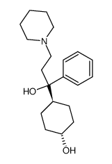 1-(trans-4-hydroxycyclohexyl)-1-phenyl-3-(1-piperidinyl)-1-propanol Structure