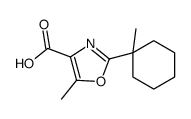 5-methyl-2-(1-methylcyclohexyl)-1,3-oxazole-4-carboxylic acid Structure