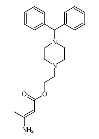 2-(4-二苯甲基-1-哌嗪基)乙基-3-氨基丁烯酸酯结构式