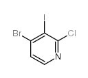 4-溴-2-氯-3-碘吡啶结构式