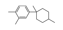 4-(1,4-dimethylcyclohexyl)-1,2-dimethylbenzene结构式