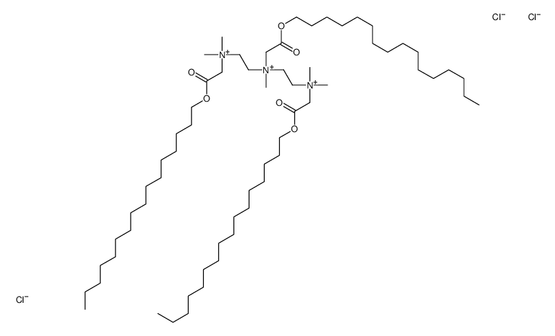 [N,N'-bis[2-(hexadecyloxy)-2-oxoethyl]-N-[2-[[2-(hexadecyloxy)-2-oxoethyl]dimethylammonio]ethyl]-N,N',N'-trimethyl]ethylenediammonium trichloride Structure