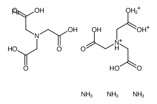triammonium bis[N,N-bis(carboxymethyl)glycinato(3-)-N,O,O']ferrate(3-) structure