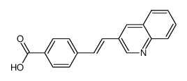 4-[(E)-2-(3-quinolinyl)ethenyl]benzoic acid Structure