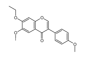 7-ethoxy-6-methoxy-3-(4-methoxy-phenyl)-chromen-4-one结构式