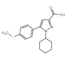 1-环己基-5-(4-甲基磺酰基苯基)-1H-吡唑-3-羧酸结构式