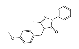 4-(4-methoxybenzyl)-3-methyl-1-phenyl-4,5-dihydro-1H-pyrazol-5-one结构式