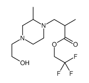 2,2,2-trifluoroethyl 3-[4-(2-hydroxyethyl)-2-methylpiperazin-1-yl]-2-methylpropanoate Structure