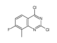 2,4-二氯-7-氟-8-甲基喹唑啉结构式