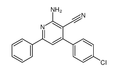 2-amino-4-(4-chlorophenyl)-6-phenylpyridine-3-carbonitrile Structure