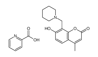 7-Hydroxy-4-methyl-8-piperidin-1-ylmethyl-chromen-2-one; compound with pyridine-2-carboxylic acid Structure