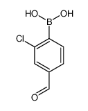 2-氯-4-甲酰基苯基硼酸结构式