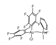 cis-{Au(C6F5)2Cl(CH2PPhMe2)}结构式