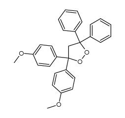 3,3-bis(4-methoxyphenyl)-5,5-diphenyl-1,2-dioxolane结构式