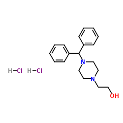 1-二苯甲基-4-(2-羟乙基)哌嗪二盐酸盐结构式