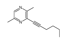 Pyrazine, 3-(1-hexynyl)-2,5-dimethyl- (9CI)结构式