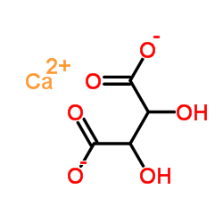 DL-酒石酸钙四水化合物结构式