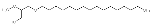 1-O-十六烷基-2-O-甲基-RAC-甘油结构式