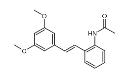(E)-N-(2-(3,5-dimethoxystyryl)phenyl)acetamide结构式