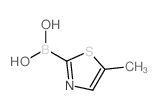(5-甲基噻唑-2-基)硼酸结构式