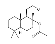 [1R-(1α,2β,4aβ,8aα)]-decahydro-1-(2-chloroethyl)-2,5,5,8a-tetramethyl-2-naphthalenol acetate结构式
