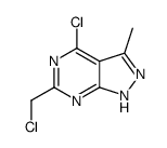 4-氯-6-(氯甲基)-3-甲基-1H-吡唑并[3,4-d]嘧啶结构式