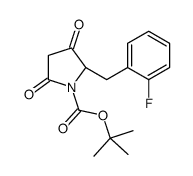 (S)-2-(2-氟-苄基)-3,5-二氧代-吡咯烷-1-羧酸叔丁酯结构式
