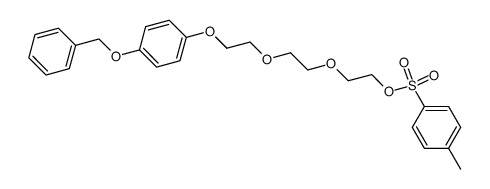1-Benzyloxy-4-<2-<2-(2-hydroxyethoxy)ethoxy>ethoxy>benzol-4'-methylbenzolsulfonat结构式