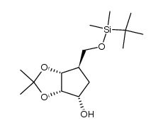 (1S,2S,3R,4S)-4-t-butyldimethylsiloxymethyl-2,3-isopropylidenedioxycyclopentanol Structure