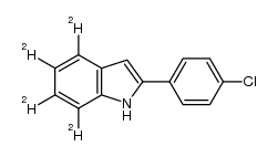 2-(4-chlorophenyl)-1H-indole-4,5,6,7-d4 Structure
