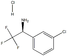 (S)-1-(3-Chlorophenyl)-2,2,2-trifluoroethanamine hydrochloride Structure