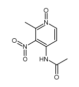 N-(2-methyl-3-nitro-1-oxo-4-pyridyl)acetamide Structure