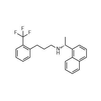 (R)-N-(1-(萘-1-基)乙基)-3-(2-(三氟甲基)苯基)丙-1-胺结构式