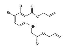 allyl 6-((2-(allyloxy)-2-oxoethyl)amino)-3-bromo-2-chlorobenzoate Structure