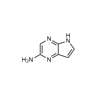 5H-吡咯并[2,3-b]吡嗪-2-胺结构式