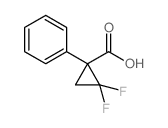 2,2-二氟-1-苯基环丙烷羧酸结构式